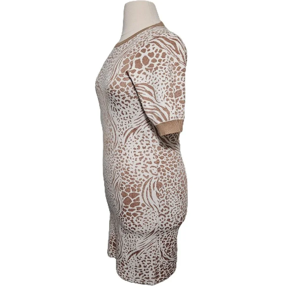 Ann Taylor Mixed Animal Print Sweater Shift Dress Size M Like New! ✨HP✨ - Picture 6 of 9